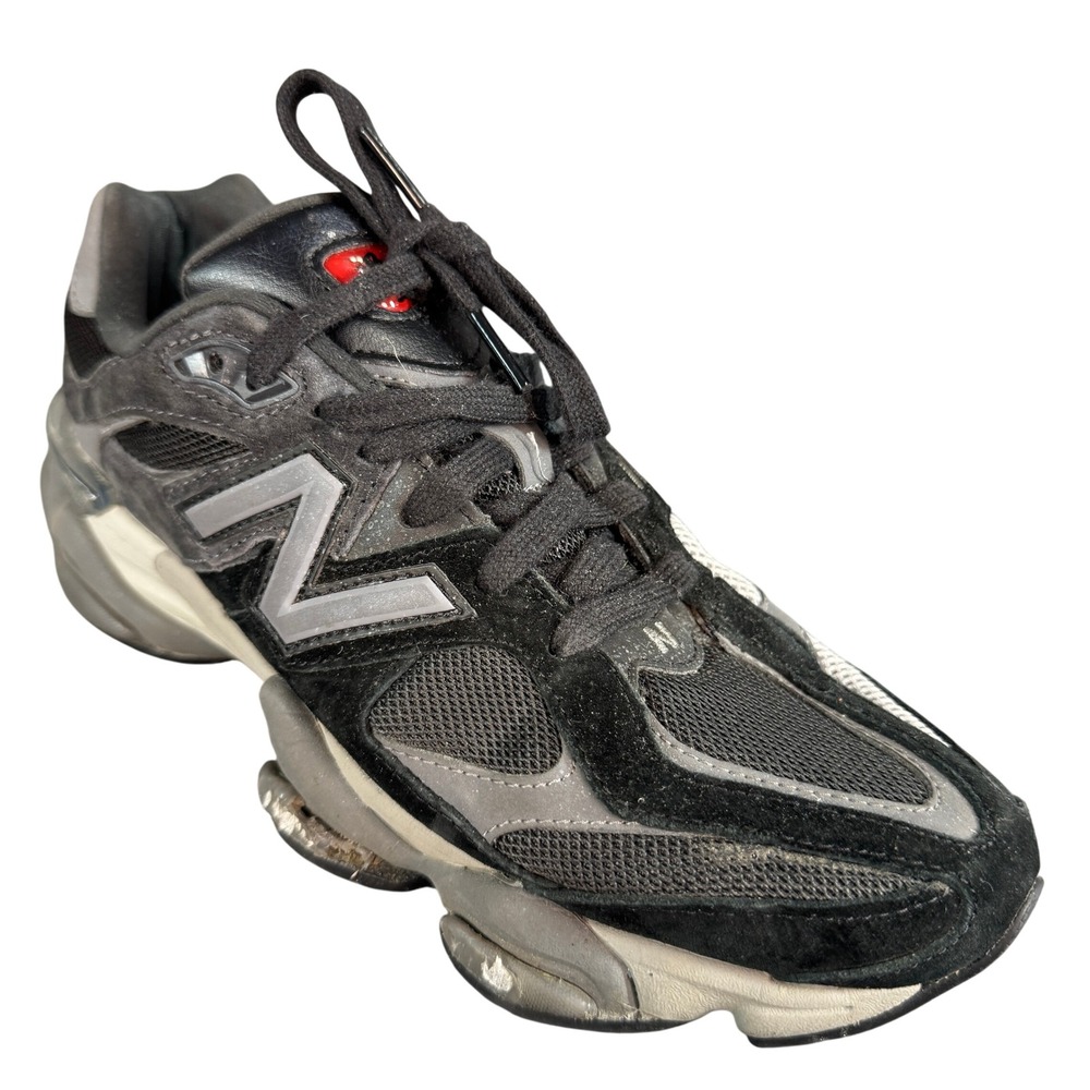 New Balance 9060 Black Castlerock Grey Suede Mesh Sneakers U9060BLK Mens 7
